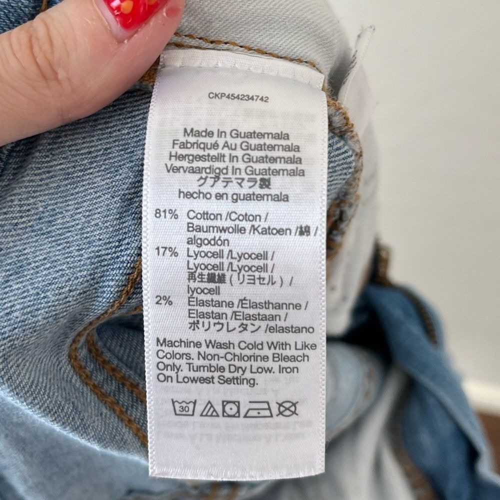 Madewell Classic Straight Denim Jeans Nearwood Wash Size 25 - Picture 7 of 8